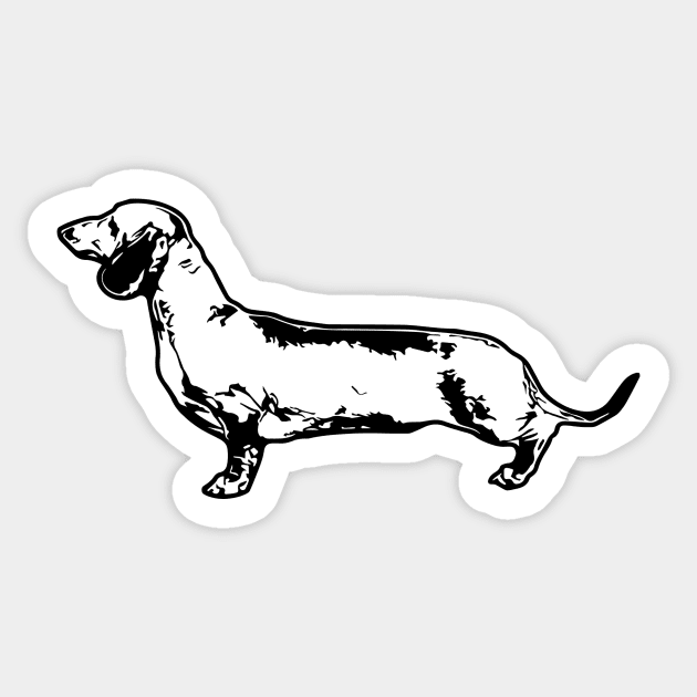 Dachshund Vector Sticker by tribbledesign